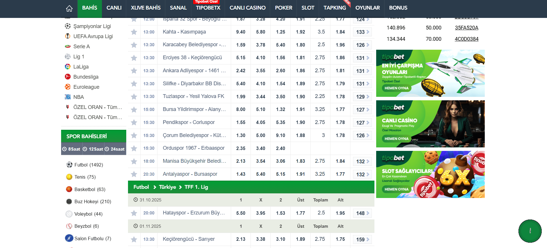 Tipobet Canlı Bahis Avantajı